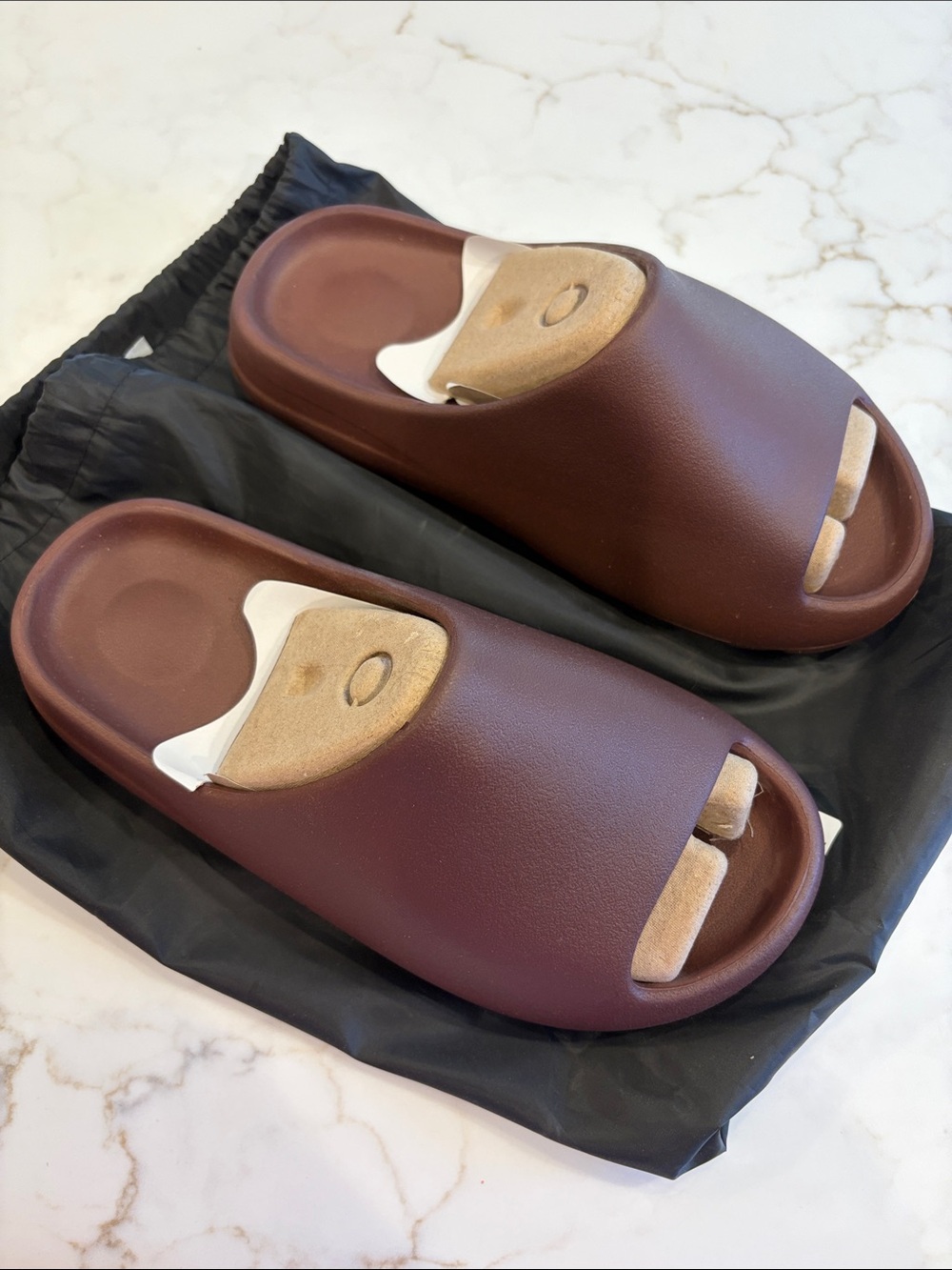 Brown Yeezy Slides